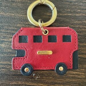 Burberry Red and Black Bus Key Holder